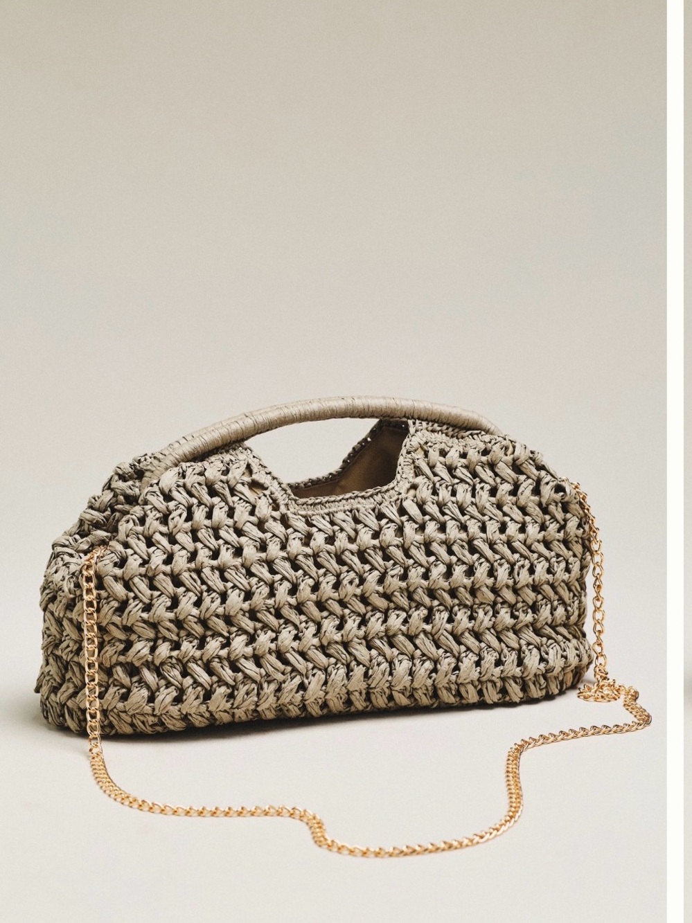 Urban Expressions Lani Raffia Clutch Mint color